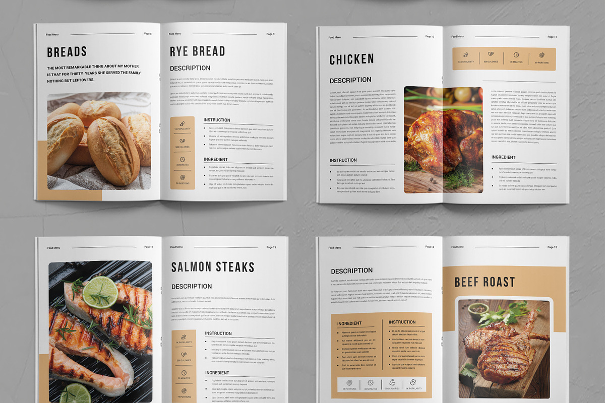 Food Magazine Book Layout, a Magazine Template by ContestDesign (Photo 3 of 3)