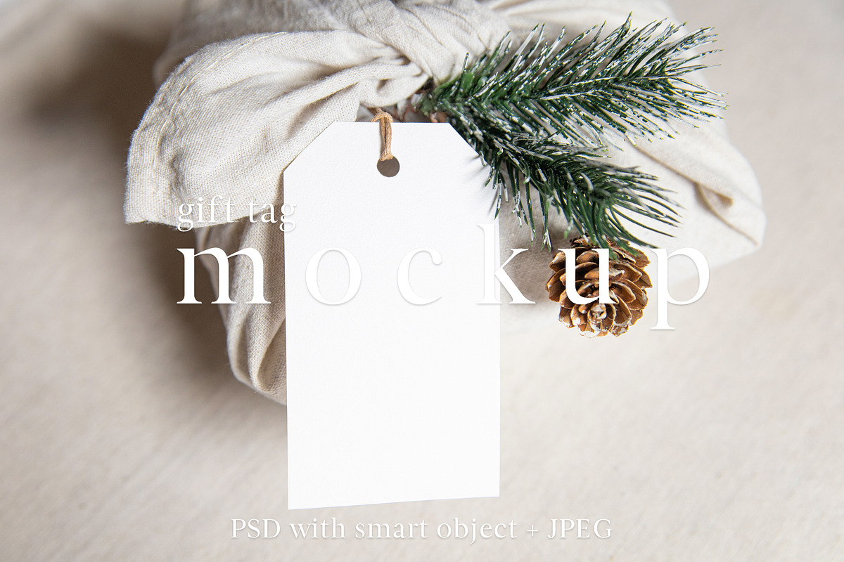Christmas Gift Tag Mockup, a Product Mockup by ILoveMockupDesign (Photo 1 of 11)