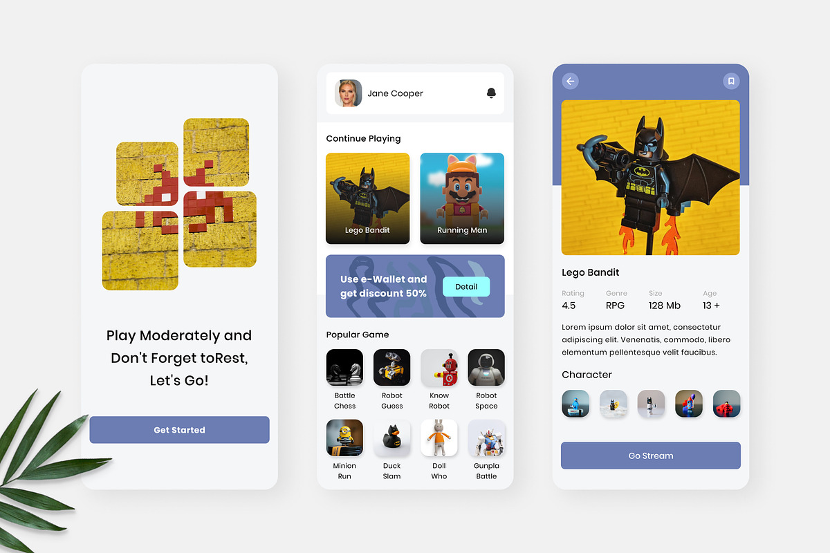 Dolanan - Video Game App, an UI Kit Template by Panen Creative (Photo 2 of 3)