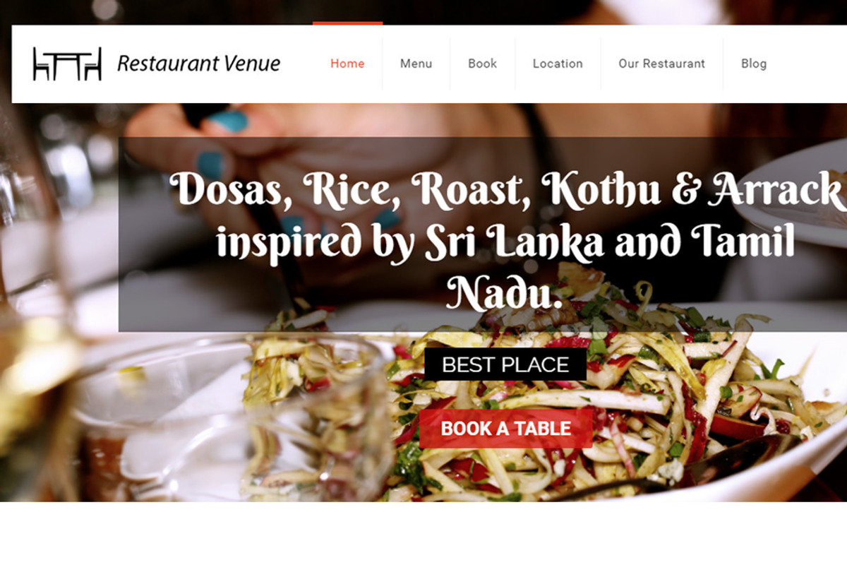 Restaurant Venue, a WordPress Template by WPICODE (Photo 2 of 8)