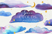 Eternal Galaxy Watercolor Collection, a Texture Graphic by Anna's Creative Store (Thumbnail 3 of 6)