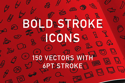 150 Bold Stroke Icons