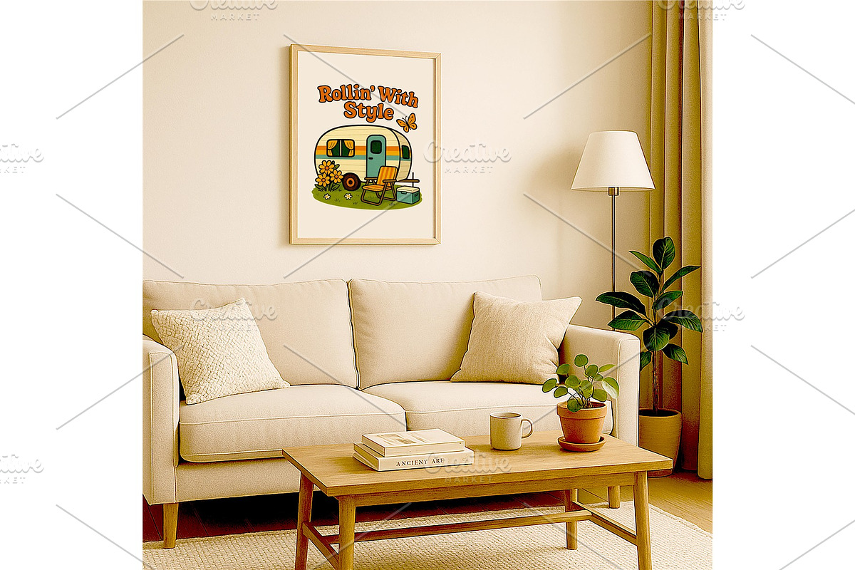 Rollin’ With Style Camper Wall Art, a Background Graphic by LaseredNinja (Photo 5 of 7)