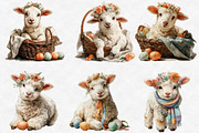 cute Easter lamb clipart, an Illustration by Designworld (Thumbnail 2 of 5)