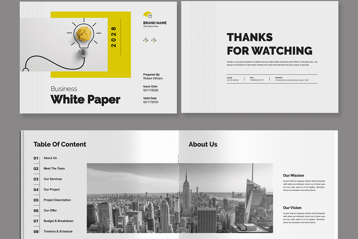 White Paper Design Template, a Brochure Template by MightyDesign (Photo 3 of 8)