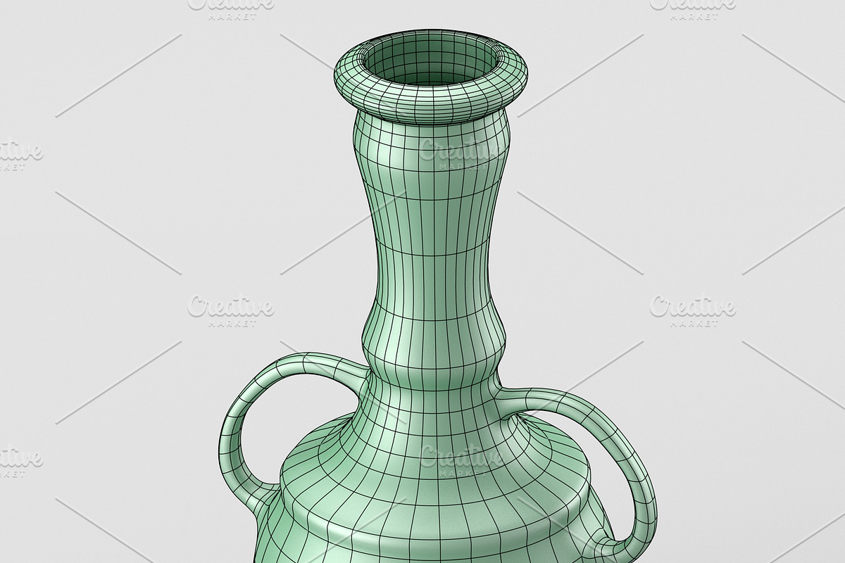 Decorative vase with two handles., an Object 3D Model by CGTales (Photo 8 of 11)