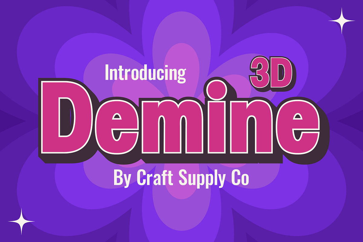 Demine 3D, a Sans Serif Font by Craft Supply Co. (Photo 1 of 8)