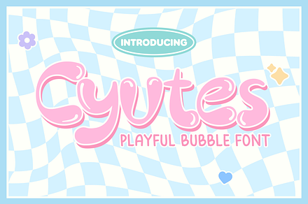 Cyutes - A Playful Bubble Font