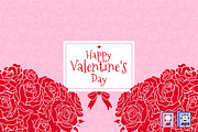 Hand-Drawn Valentine's Background, a Seasonal Illustration by MISS CHATZ (Thumbnail 1 of 3)