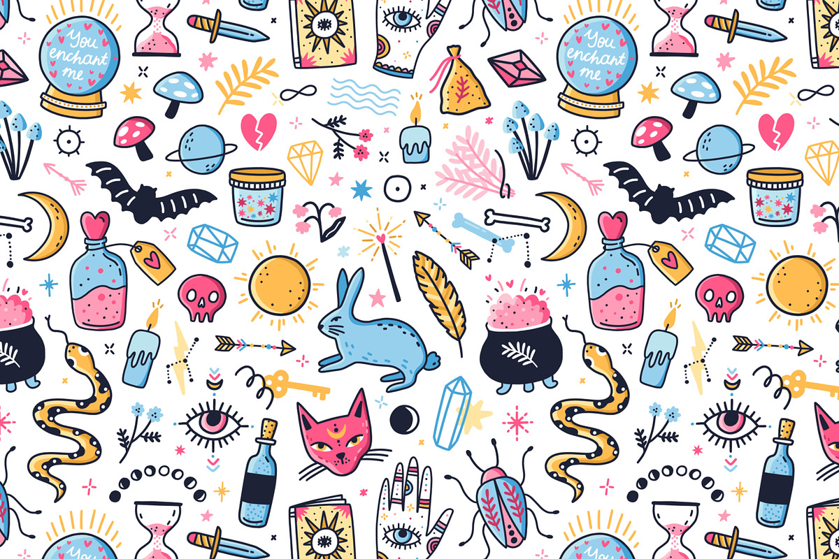 Magic seamless patterns, a Pattern Graphic by Good Studio (Photo 5 of 8)