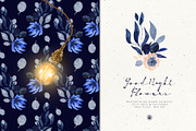 Good Night Flowers, a Decorative Illustration by Webvilla Studio (Thumbnail 1 of 5)