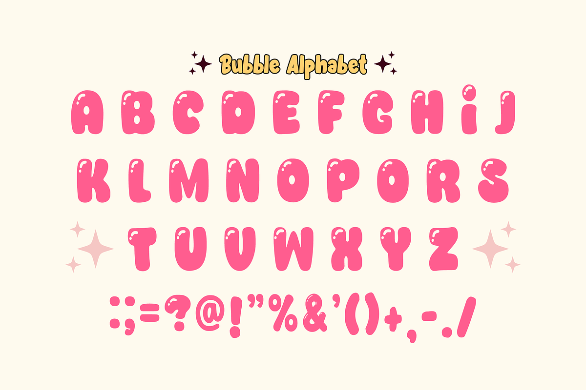 Jelly Bubble - Bubble Font Types, a Font by KiddoGlyphs Studio (Photo 4 of 5)