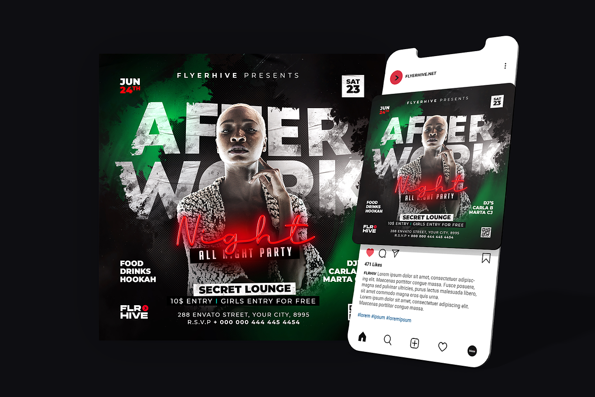 Party Flyer Template, a Flyer Template by FLYERHIVE (Photo 2 of 2)