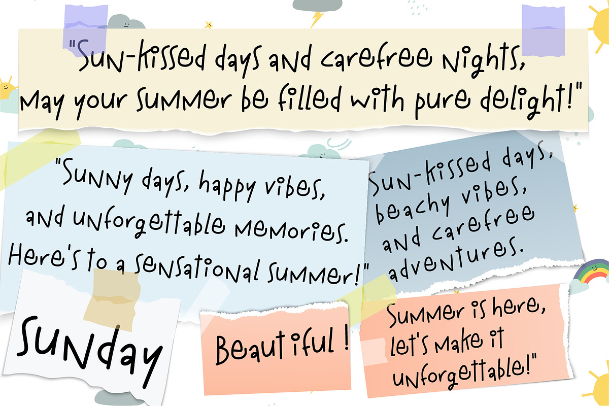 Sunshine Scribbles Font, a Script Font by Nobu Collections (Photo 7 of 9)