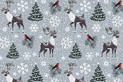 Winter seamless pattern, an Animal Illustration by JulianArt (Thumbnail 5 of 7)