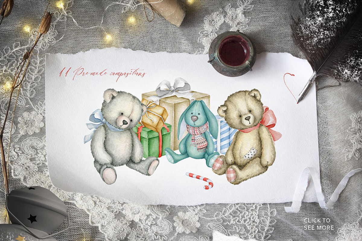 Christmas Miracle Watercolors, a Decorative Illustration by Eva Katerina (Photo 6 of 20)