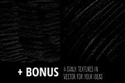 Mini Pack vector Chalk Brushes, a Brush Add-On by LarysaZabrotskaya (Thumbnail 5 of 5)