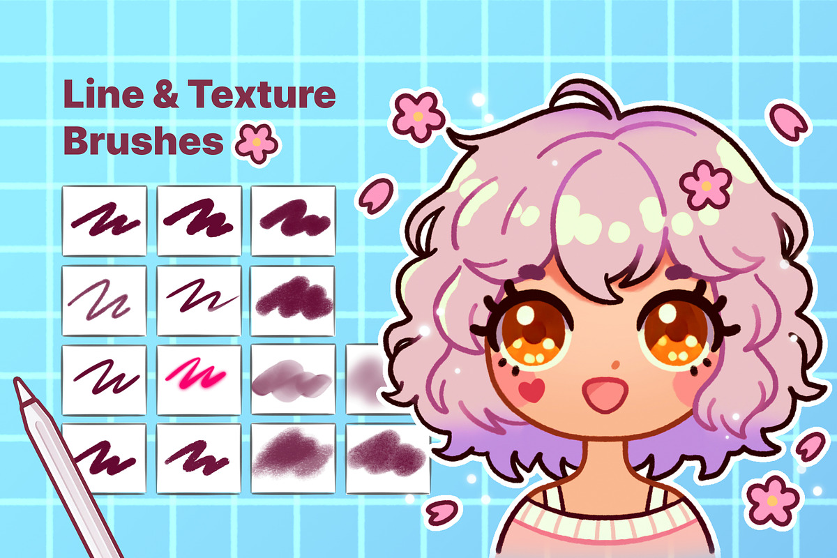 Anime Style Brushes for Procreate, a Brushes & More by InkPrintsTattoo (Photo 2 of 8)