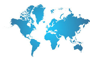 World Map Blue., a Technology Illustration by Oleksii