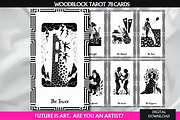 Woodblock Black Tarot Deck, an Object Illustration by Mugio (Thumbnail 1 of 7)