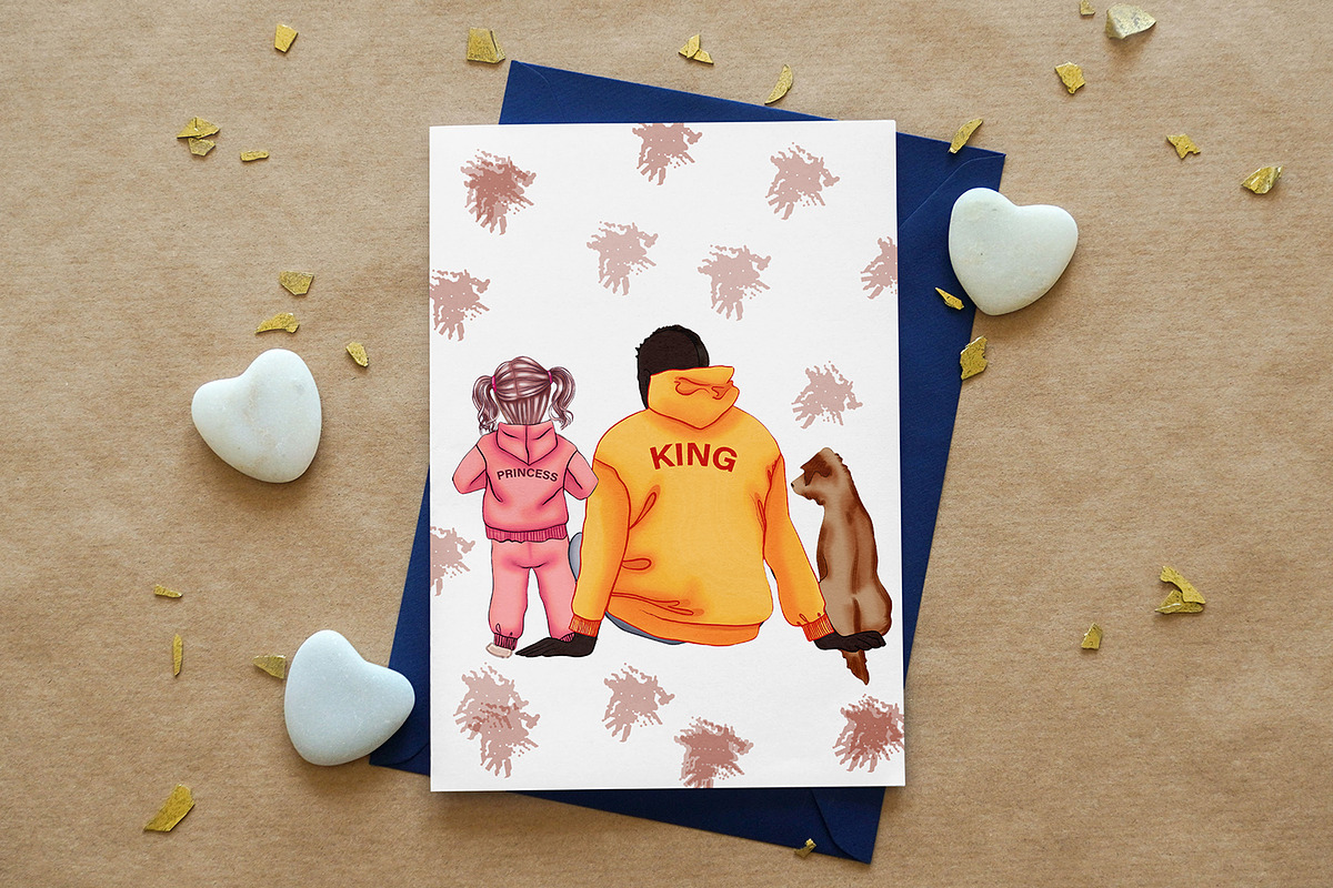 Family Clip Art, Custom Family, a Person Illustration by ElenazlataArt (Photo 7 of 10)