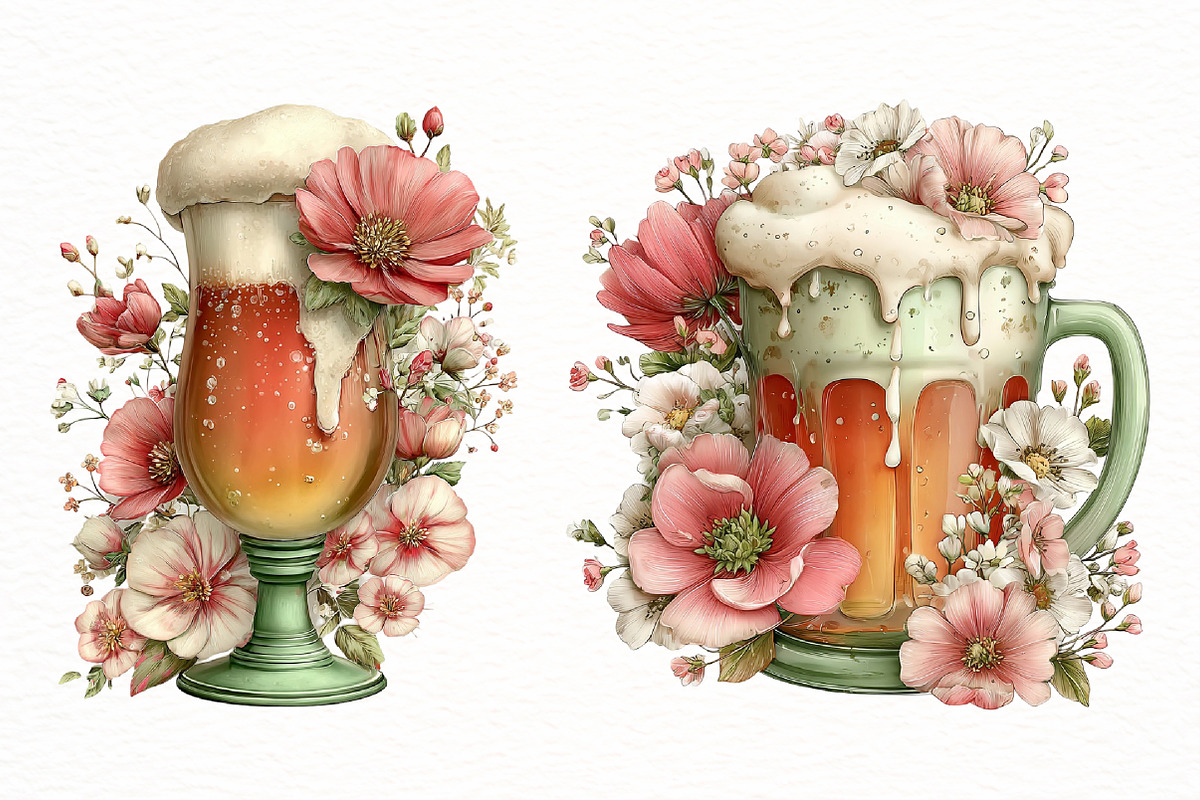 Whimsical summer beer Clipart, an Illustration by Designworld (Photo 4 of 6)