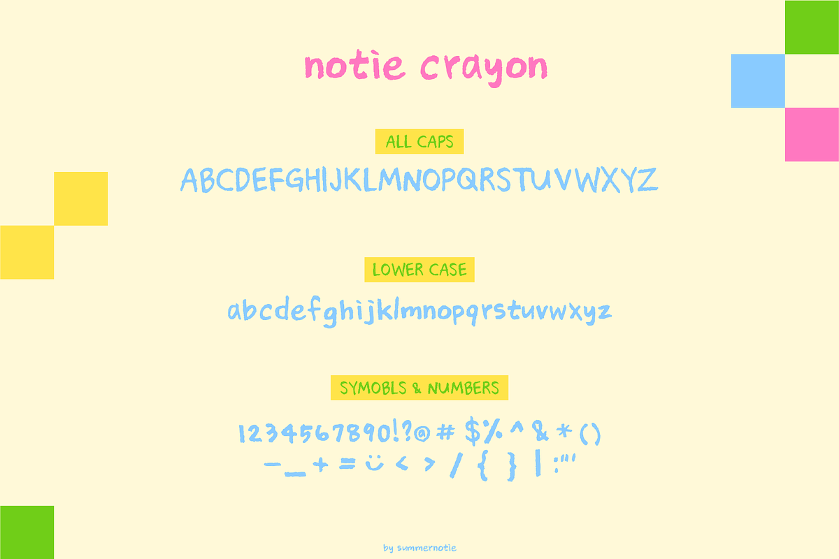 Notie Crayon Handwritten Font, a Handwritten Font by Summernotie (Photo 6 of 6)