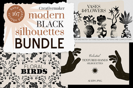 MODERN BLACK SILHOUETTES BUNDLE