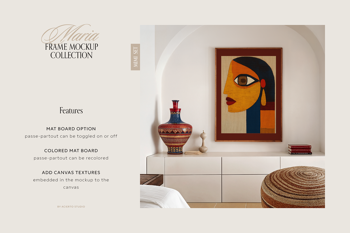 MARIA Din A | Frame Mockup Mini Set, a Household Mockup by Acierto Studio (Photo 7 of 15)