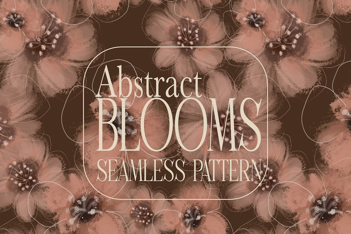 Abstract pink blooms pattern, a Pattern Graphic by Nocito Design (Photo 1 of 6)