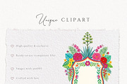 Mexican Folk Art Frames Otomi, an Object Graphic by Invite to Clipart (Thumbnail 8 of 8)