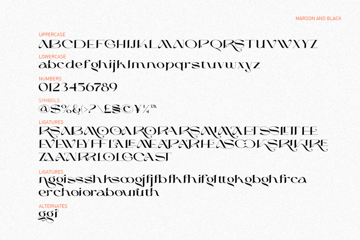 Maroon And Black, a Sans Serif Font by Areatype (Photo 11 of 15)