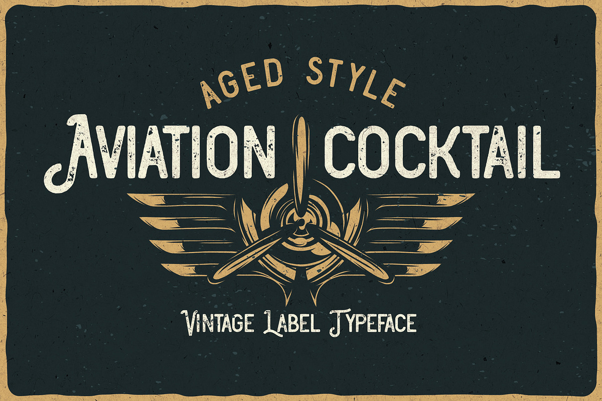 Aviation Cocktail Font + BONUS, a Blackletter Font by VozzyStock (Photo 5 of 10)