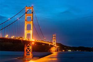 The golden gate bridge in san containing golden, gate, and bridge, an Architecture Photo by Leonid Andronov