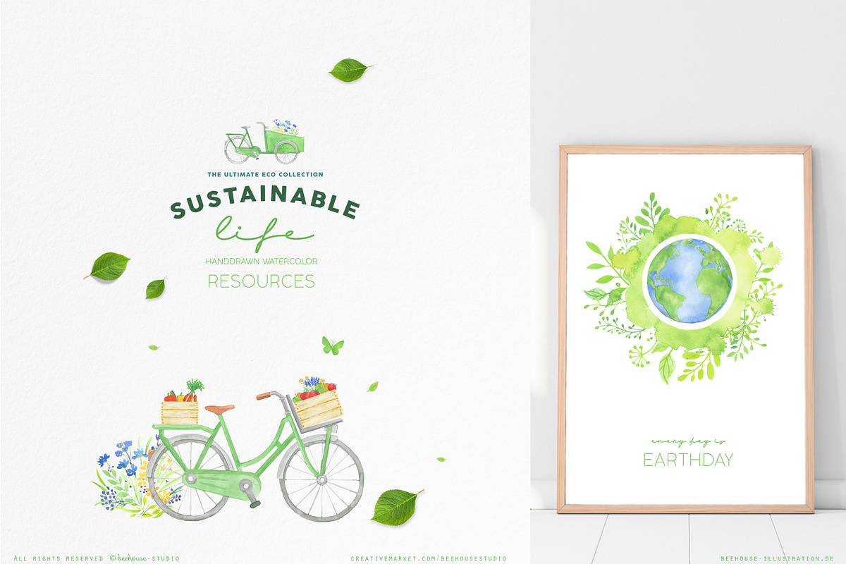 Sustainable Eco Lifestyle Collection, an Object Illustration by beehouse studio (Photo 2 of 9)