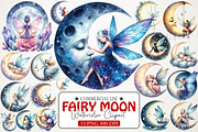 Fairy Moon Clipart, an Illustration by RobertsArt (Thumbnail 1 of 7)