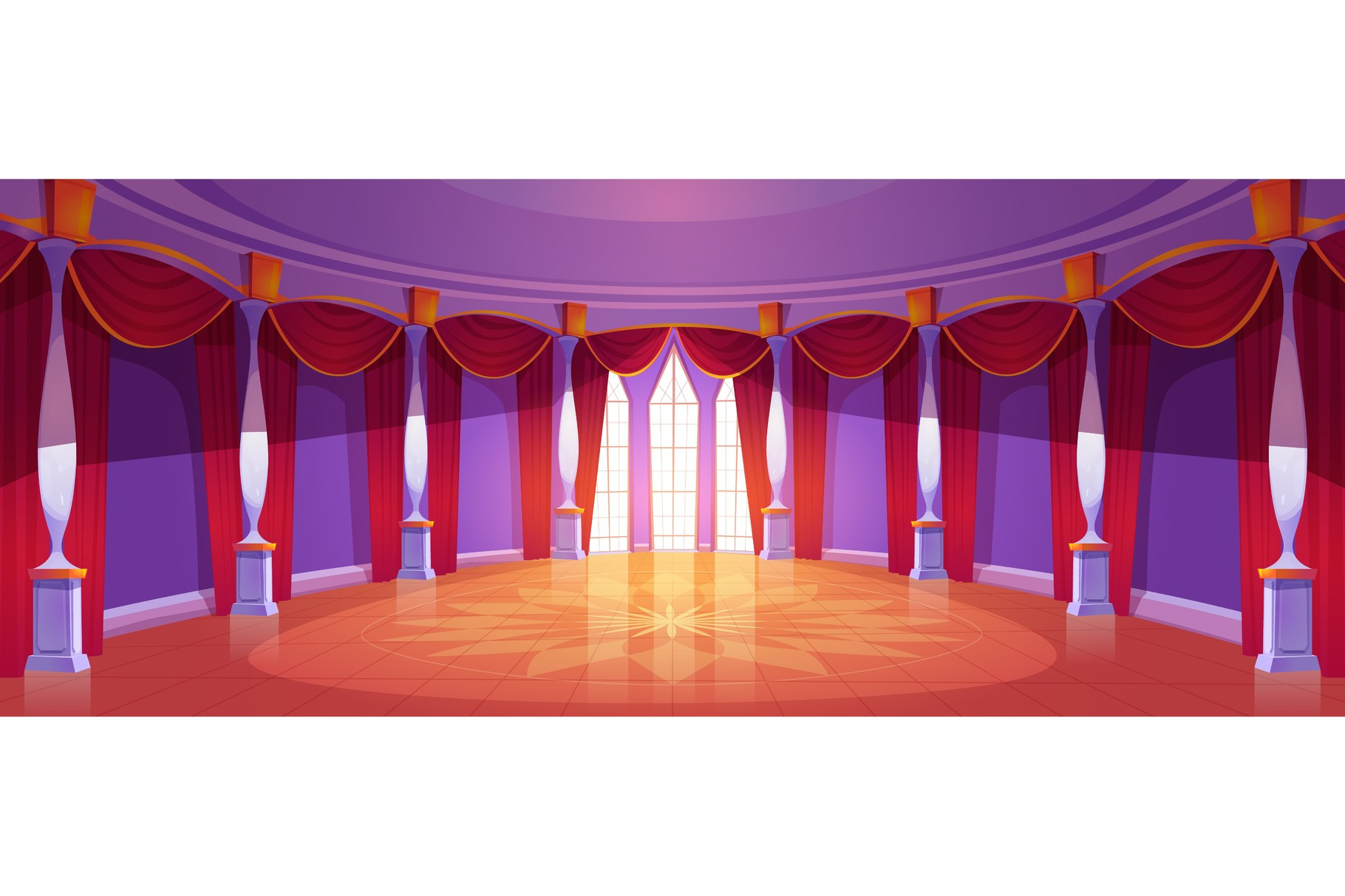 Ballroom interior in medieval royal, an Object Graphic by art PVP - market