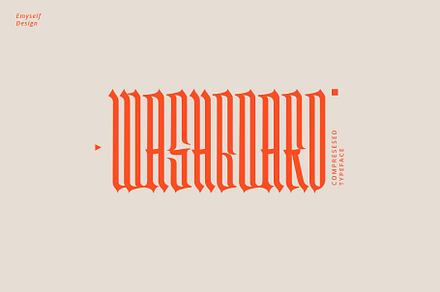 Washboard typeface, a Blackletter Font by Emyself Design