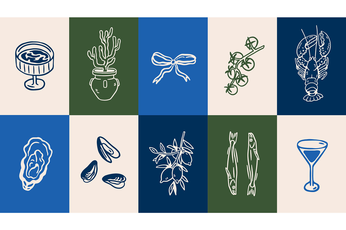 Dolce Vita, summer set + backgrounds, a Decorative Illustration by Good Studio (Photo 11 of 28)