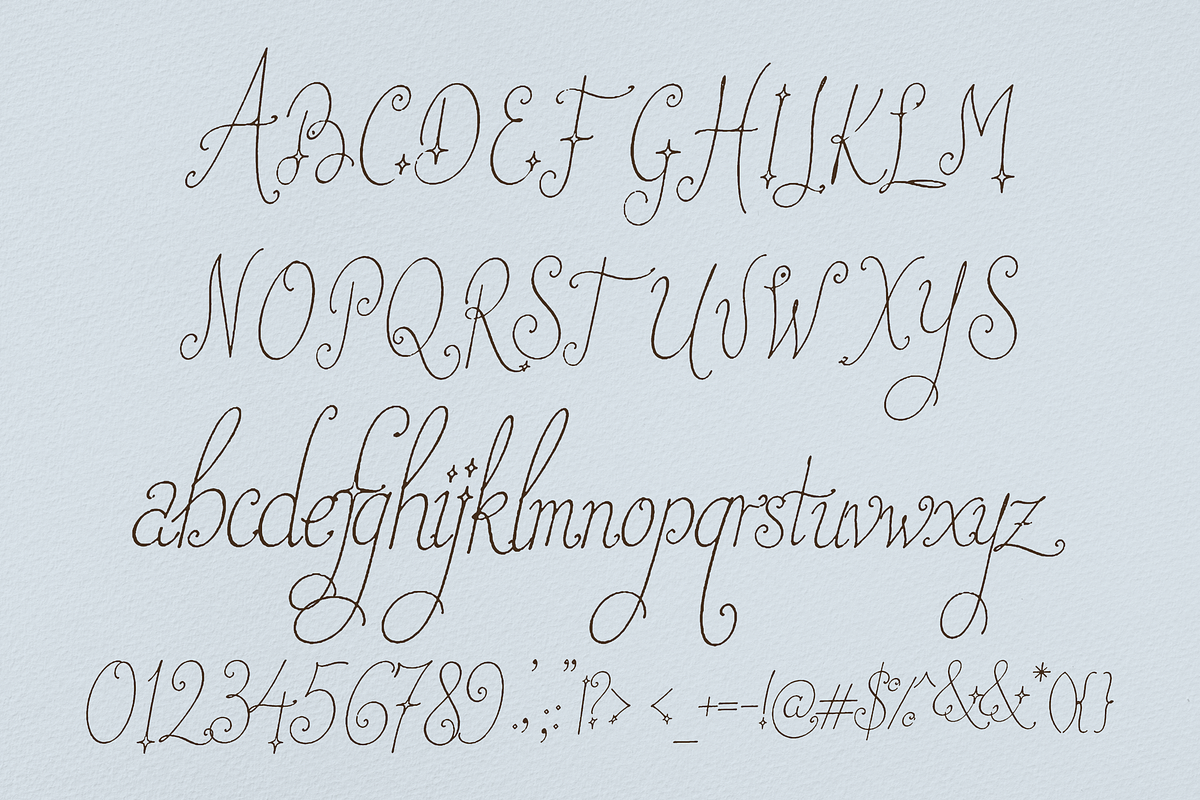 Celestial Grief, a Script Font by Lilithcollageart (Photo 5 of 8)