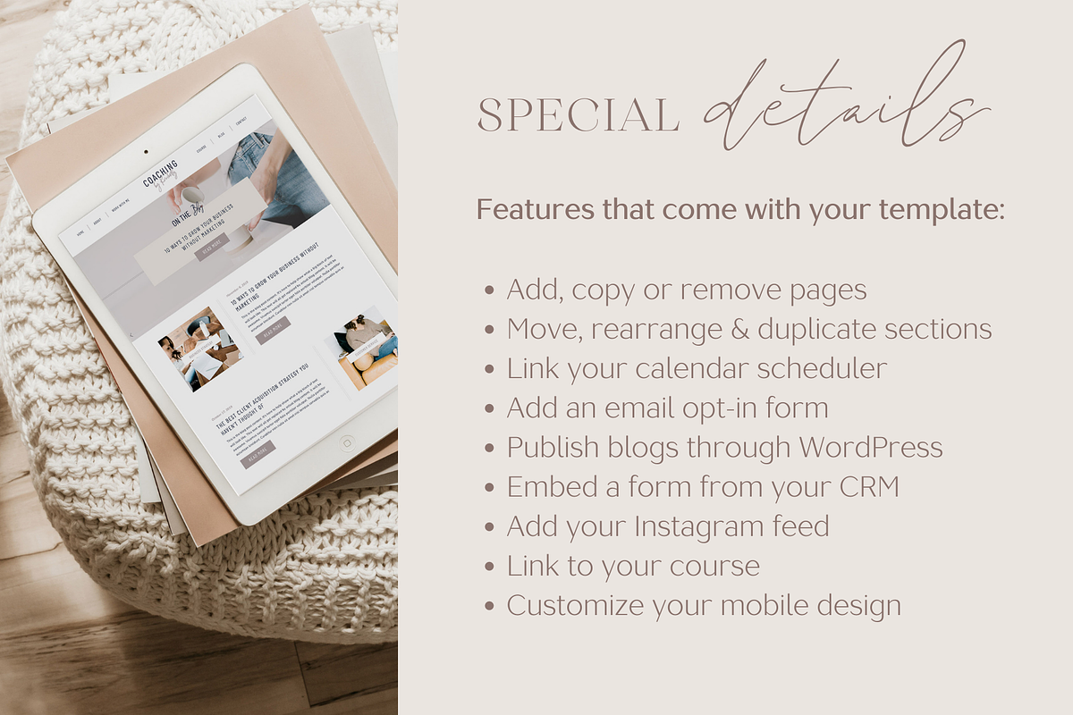 Showit Website Template - Kimberly, a WordPress Template by K Design Co. Shop (Photo 6 of 8)