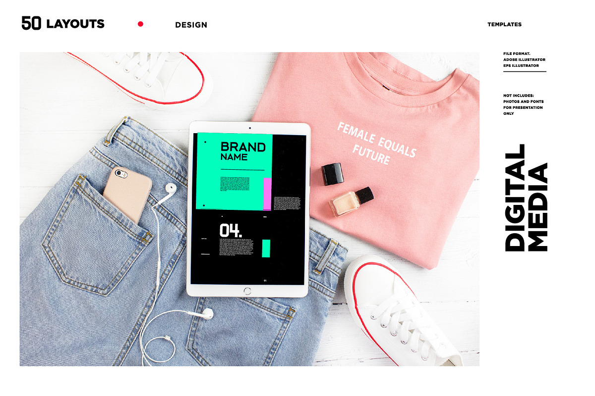 50 Modern Style Design Layout, a Magazine Template by singpentinkhappy (Photo 7 of 8)