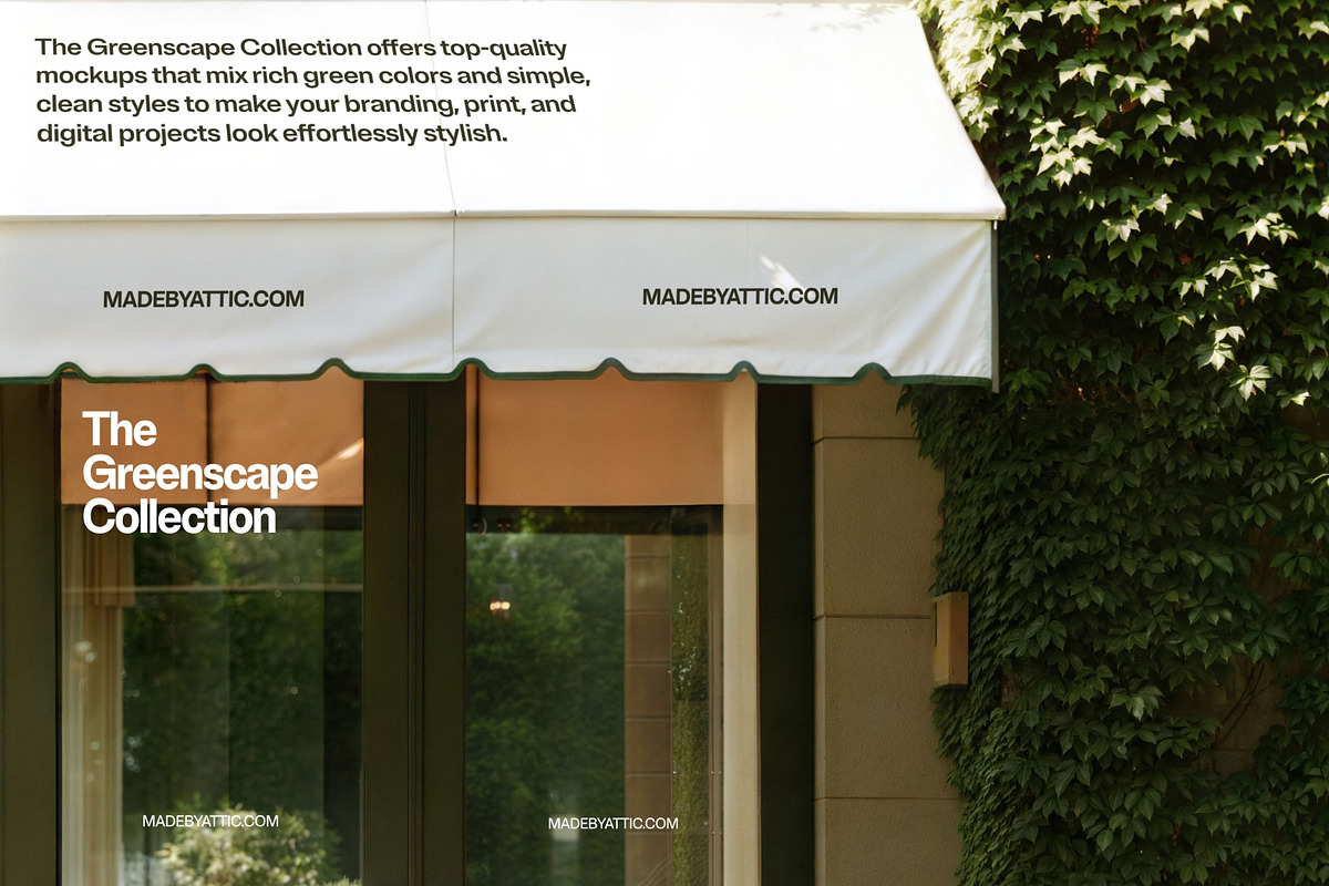 Greenscape 10 : Parisian Storefront, an Advertising Mockup by Made by Attic (Photo 2 of 2)