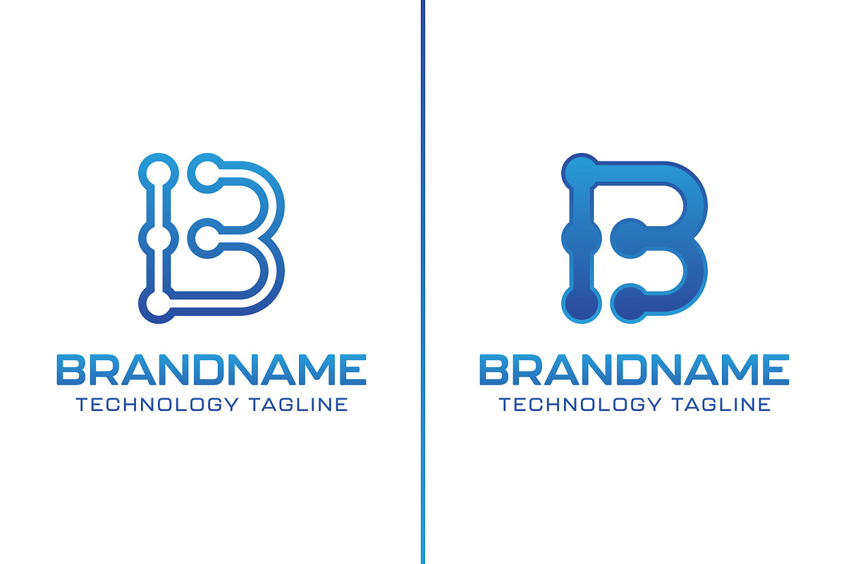 Letter B Technology Logo, a Branding & Logo Template by Pray Art Design Studio