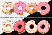 Bitten Donut Clipart, a Graphic by Artnoy (Thumbnail 3 of 5)