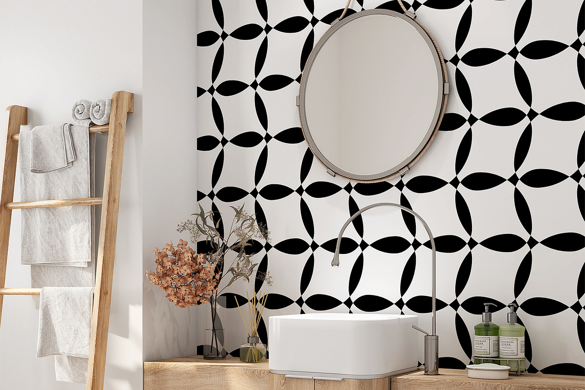 Geometric Wavy Grid, a Pattern Graphic by MalyskaStudio (Photo 5 of 5)