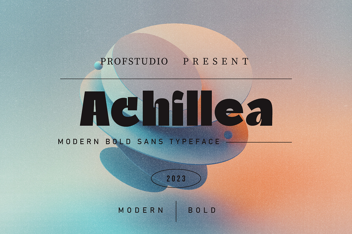 Achillea - Modern Sans Bold Typeface, a Sans Serif Font by PROF STUDIO (Photo 1 of 7)