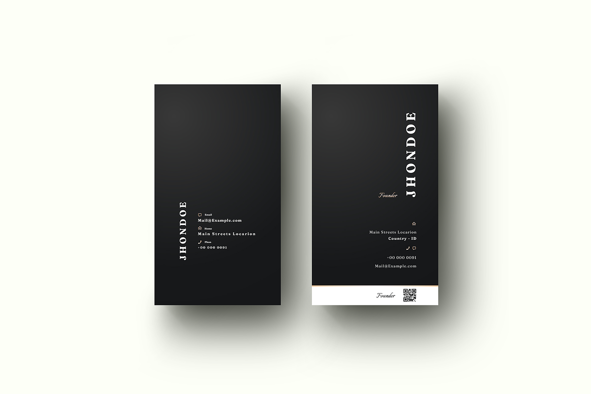 Seraphin - Dark Black Business Card, a Business Card Template by Ctrl space studio (Photo 4 of 9)