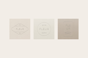 Fleur Minimal Logo Kit Ai Eps Psd