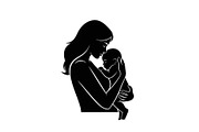50 Mother and Baby Love Silhouette S, an Illustration by Designs_River (Thumbnail 8 of 51)